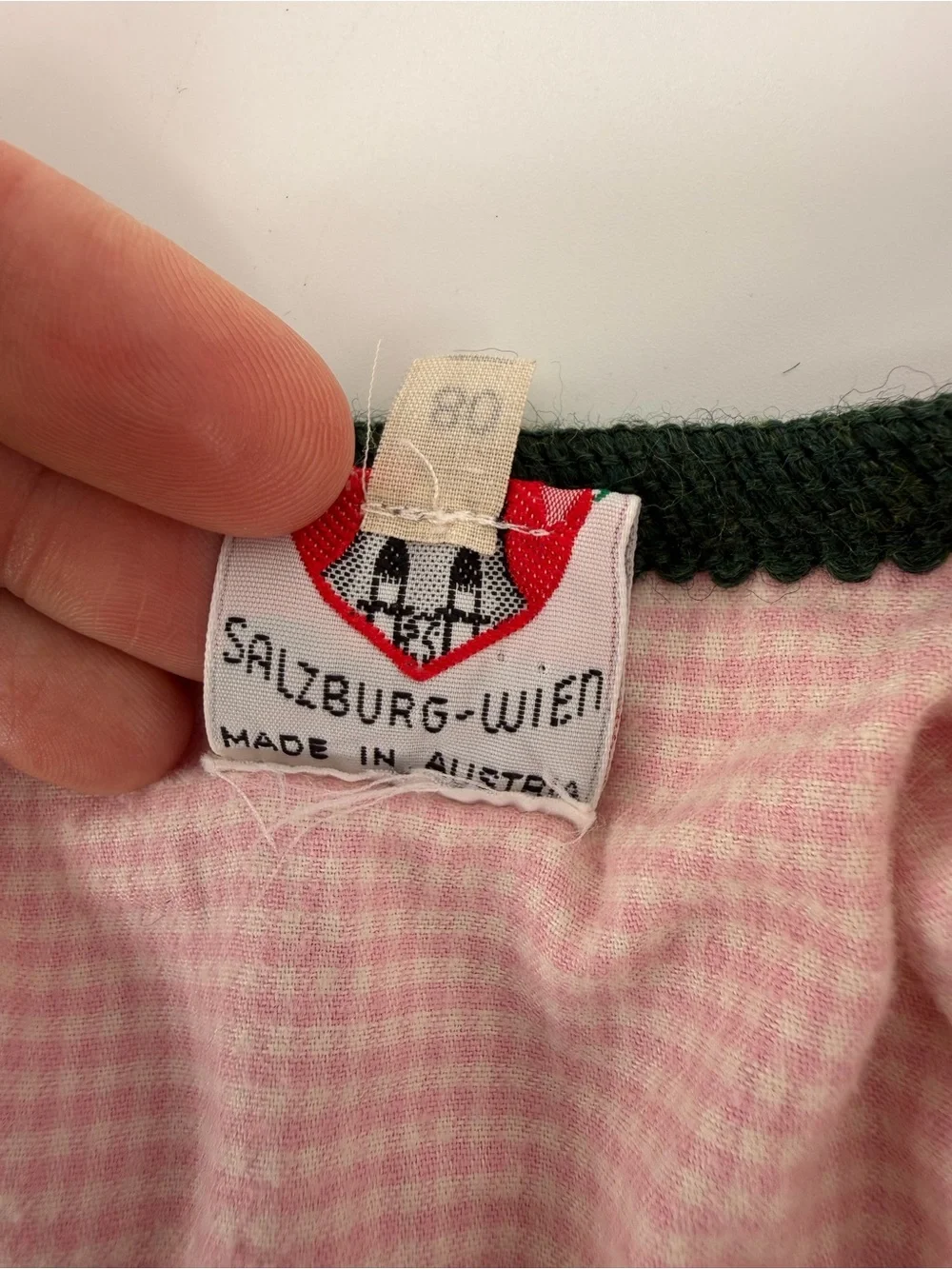 Vintage Original Lanz Austria Pink Boiled Wool Baby Cardigan Size 80 9-12 months